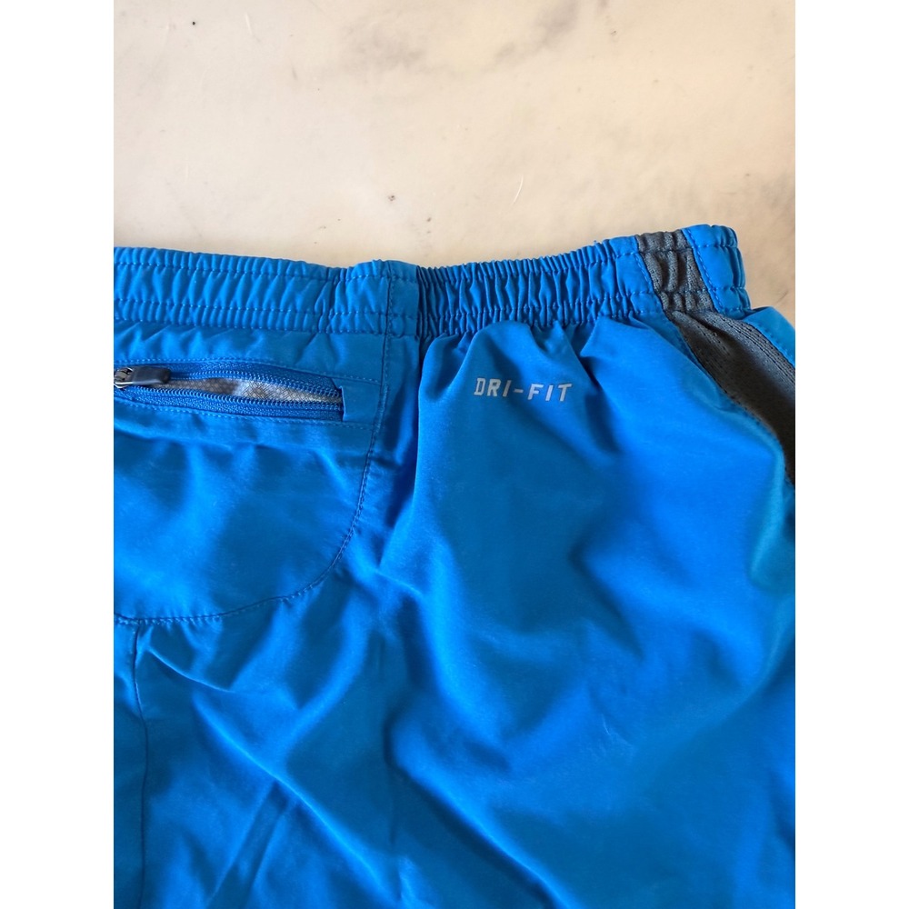 Nike Dri-FIT Mens Running Shorts Blue Grey Mesh Athletic Gym Workout Large - Picture 11 of 11